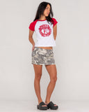 RUSTY Camo-Mile Low RIse Mini Skirt - CAMO