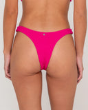 RUSTY Sandalwood Midi Side Ties Bikini Bottom - FUCHSIA
