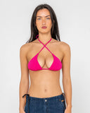 RUSTY Sandalwood Multiway Bikini Top - FUCHSIA