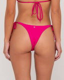 RUSTY Sandalwood Midi Side Ties Bikini Bottom - FUCHSIA