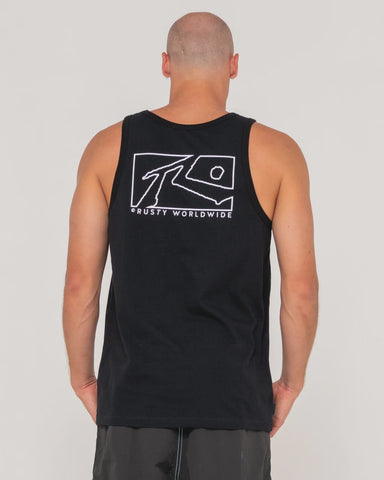 RUSTY Boxed Out Tank - BLACK