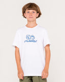 RUSTY Boys Double Or Nothing Tee - WHITE