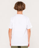 RUSTY Boys Double Or Nothing Tee - WHITE