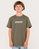 RUSTY Boys Slasha Short Sleeve Tee  - SAVANNA