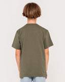 RUSTY Boys Slasha Short Sleeve Tee  - SAVANNA