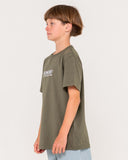 RUSTY Boys Slasha Short Sleeve Tee  - SAVANNA