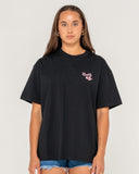 RUSTY Jill Standard Fit Tee - BLACK