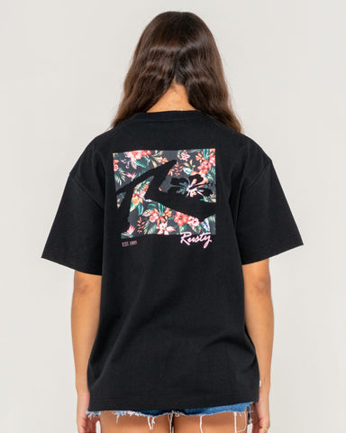 RUSTY Jill Standard Fit Tee - BLACK