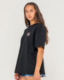 RUSTY Jill Standard Fit Tee - BLACK