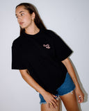 RUSTY Jill Standard Fit Tee - BLACK