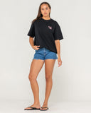 RUSTY Jill Standard Fit Tee - BLACK