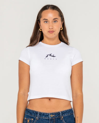 RUSTY Essentials Relaxed Mini Tee - WHITE