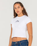 RUSTY Essentials Relaxed Mini Tee - WHITE