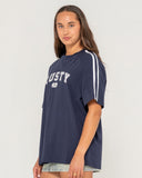 RUSTY All Saint Collegiate OG Oversize Tee - NAVY BLUE
