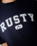 RUSTY All Saint Collegiate OG Oversize Tee - NAVY BLUE