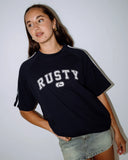 RUSTY All Saint Collegiate OG Oversize Tee - NAVY BLUE