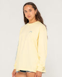 RUSTY Play It Safe Long Sleeve Tee - PALE BANANA