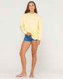 RUSTY Play It Safe Long Sleeve Tee - PALE BANANA