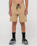RUSTY Hooked On Elastic Short - KHAKI