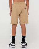 RUSTY Hooked On Elastic Short - KHAKI
