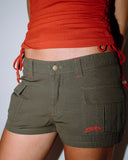 RUSTY Tempo Low Rise Ripstop Cargo Short - SHADOW ARMY