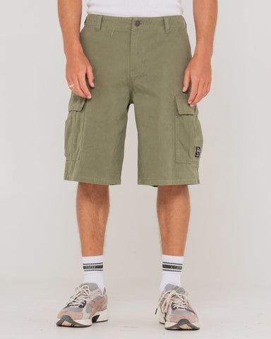 RUSTY Commando Cargo Short - ARMY GREEN