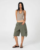 RUSTY Halley Halter Top - RETRO AMBER STRIPE