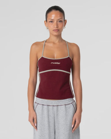 RUSTY Freo King Fitted Top - BURGUNDY