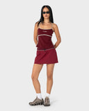 RUSTY Freo King Fitted Top - BURGUNDY