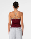 RUSTY Freo King Fitted Top - BURGUNDY