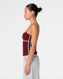 RUSTY Freo King Fitted Top - BURGUNDY