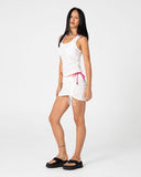 RUSTY Miss Lace Ruched Top - WHITE
