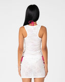 RUSTY Miss Lace Ruched Top - WHITE