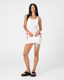 RUSTY Miss Lace Ruched Top - WHITE