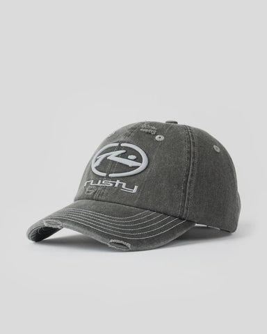RUSTY Split Seam Dad Cap - WASHED BLACK