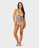 RUSTY Check Moi Tankini Cami Top - MULTI CHECK