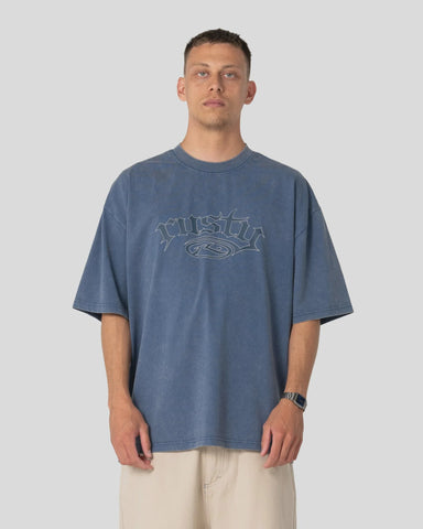 RUSTY Smacko Short Sleeve Tee - ATLANTIC BLUE