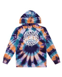 SANTA CRUZ Boys Check Waste Dot Mono Front Hoodie - NAVY TIE DYE