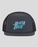 SANTA CRUZ Boys Melting Strip Trucker Cap - DARK GREY MARLE