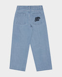 SANTA CRUZ Yelling Stack Baggy Denim Jeans - MID BLUE DENIM
