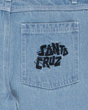 SANTA CRUZ Yelling Stack Baggy Denim Jeans - MID BLUE DENIM