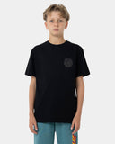 SANTA CRUZ Check Waste Dot Mono Reflect Tee - BLACK