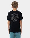 SANTA CRUZ Check Waste Dot Mono Reflect Tee - BLACK