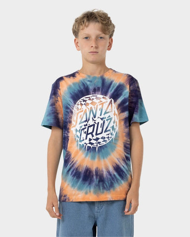 SANTA CRUZ Check Waste Dot Mono Tee - TIE DYE