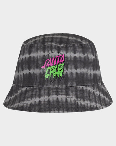 SANTA CRUZ - Rad Dot Hollow Bucket Hat  - BLACK TIE DYE
