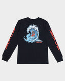 SANTA CRUZ - Screaming Wave Long Sleeve LS Tee - BLACK