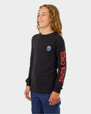 SANTA CRUZ - Screaming Wave Long Sleeve LS Tee - BLACK