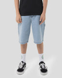 SANTA CRUZ Boys Classic Dot Jean Shorts - LIGHT WASH INDI