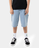 SANTA CRUZ Boys Classic Dot Jean Shorts - LIGHT WASH INDI