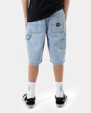 SANTA CRUZ Boys Classic Dot Jean Shorts - LIGHT WASH INDI